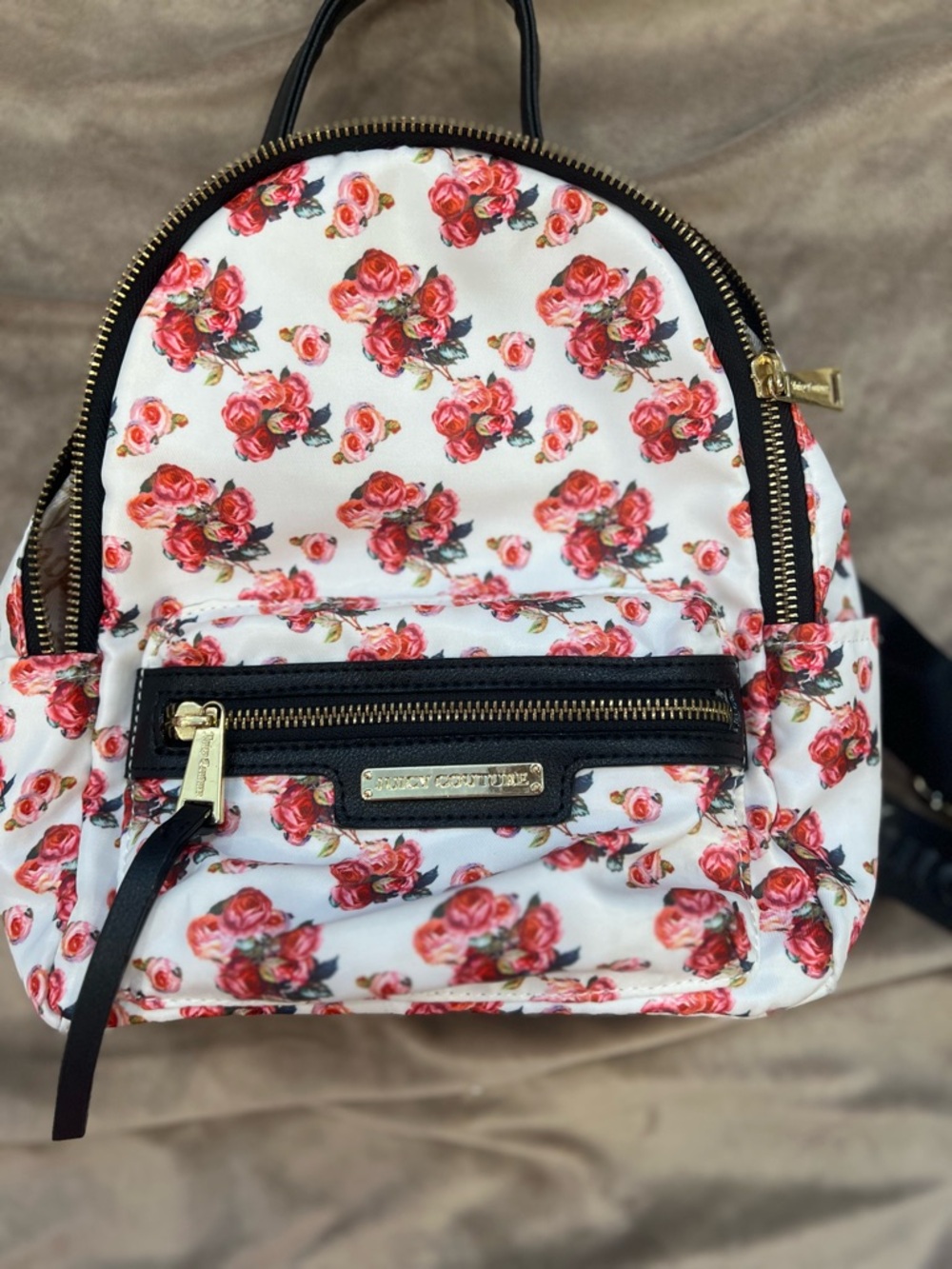 Juicy Couture White Floral Mini Backpack